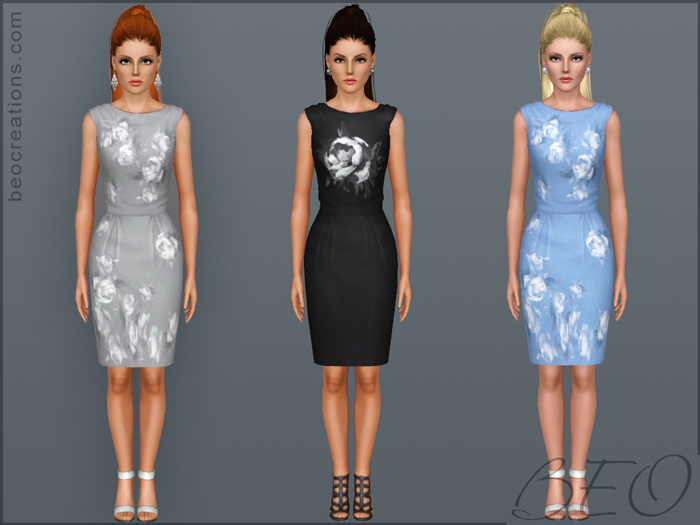 Roses dress for Sims 3 by BEO